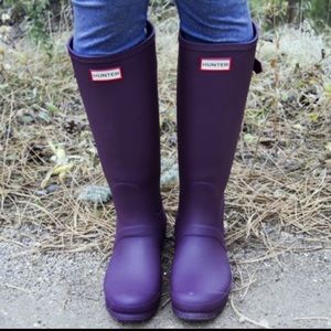 Hunter Boots - Tall purple matte